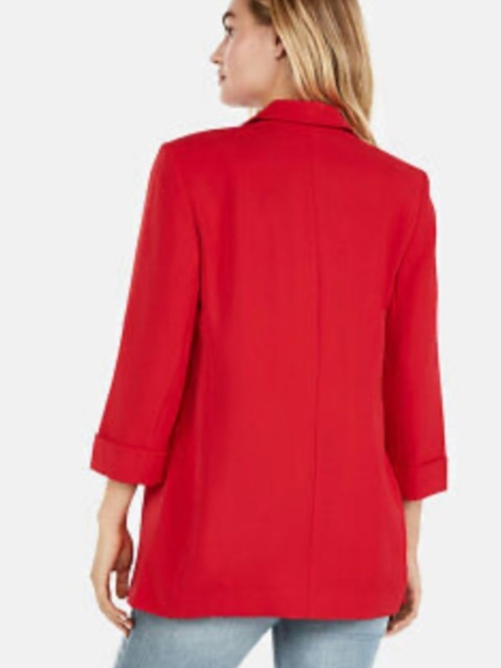 Express Red Boyfriend Blazer Size Medium - Picture 2 of 7